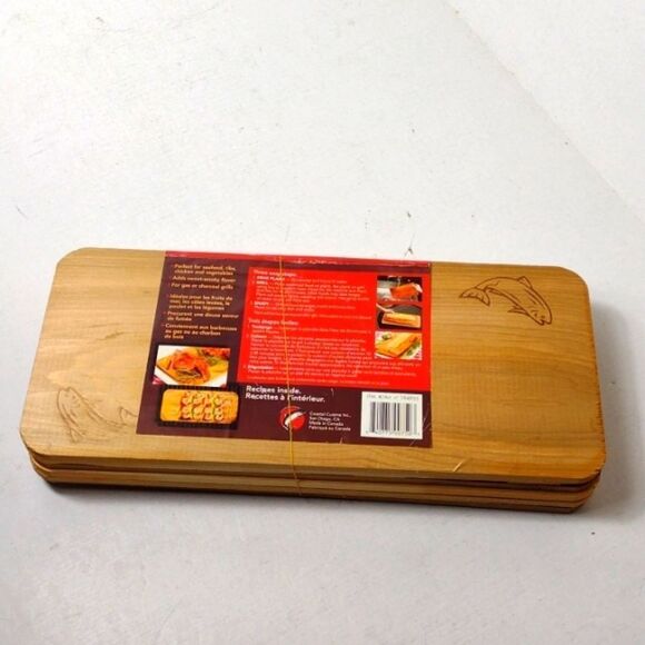 NEW Coastal Cuisine Cedar Grill Plank Set of 6 - Picture 3 of 8